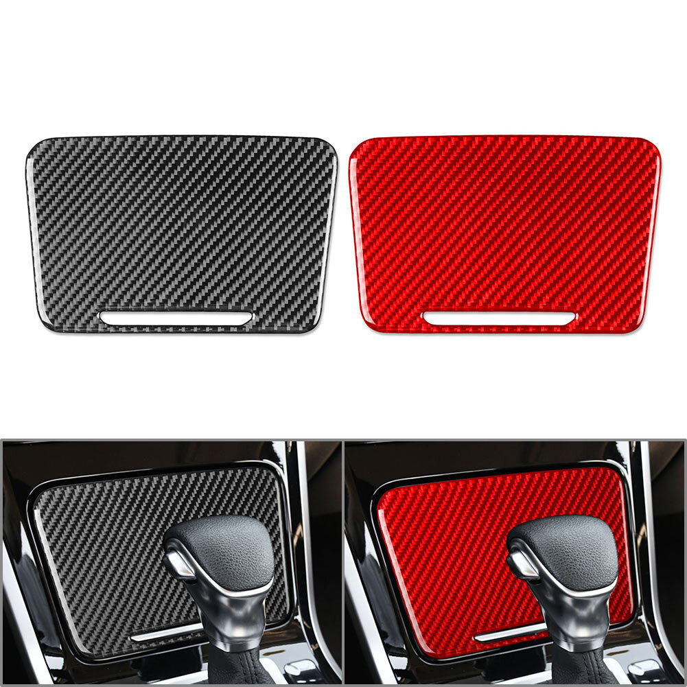 Carbon Fiber Center Console Storage Box Panel Trim Cover for Kia Forte Cerato K3