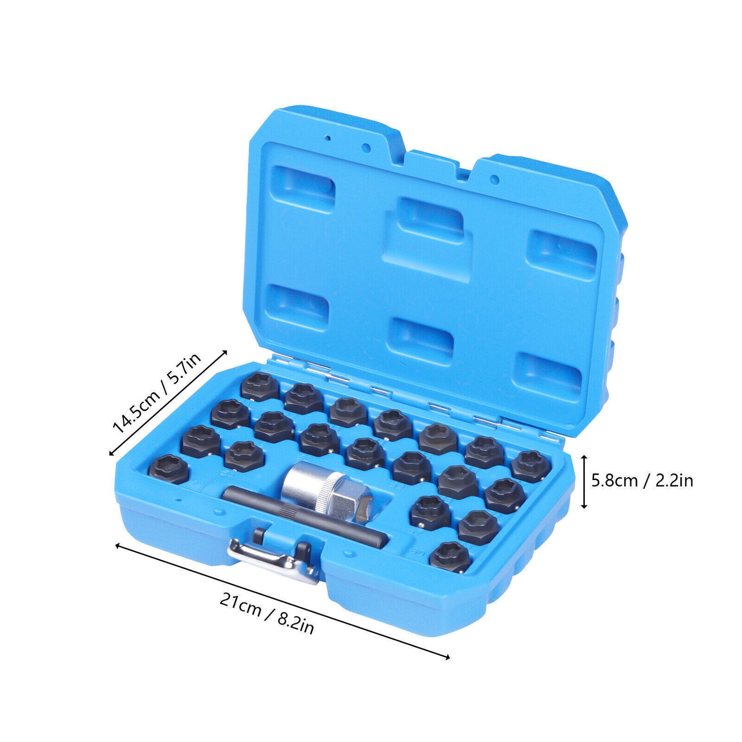 23Pc Wheel Lock Nut Key Removal Kit Anti-theft Lug Nut Screw Tool Socket for BMW Q