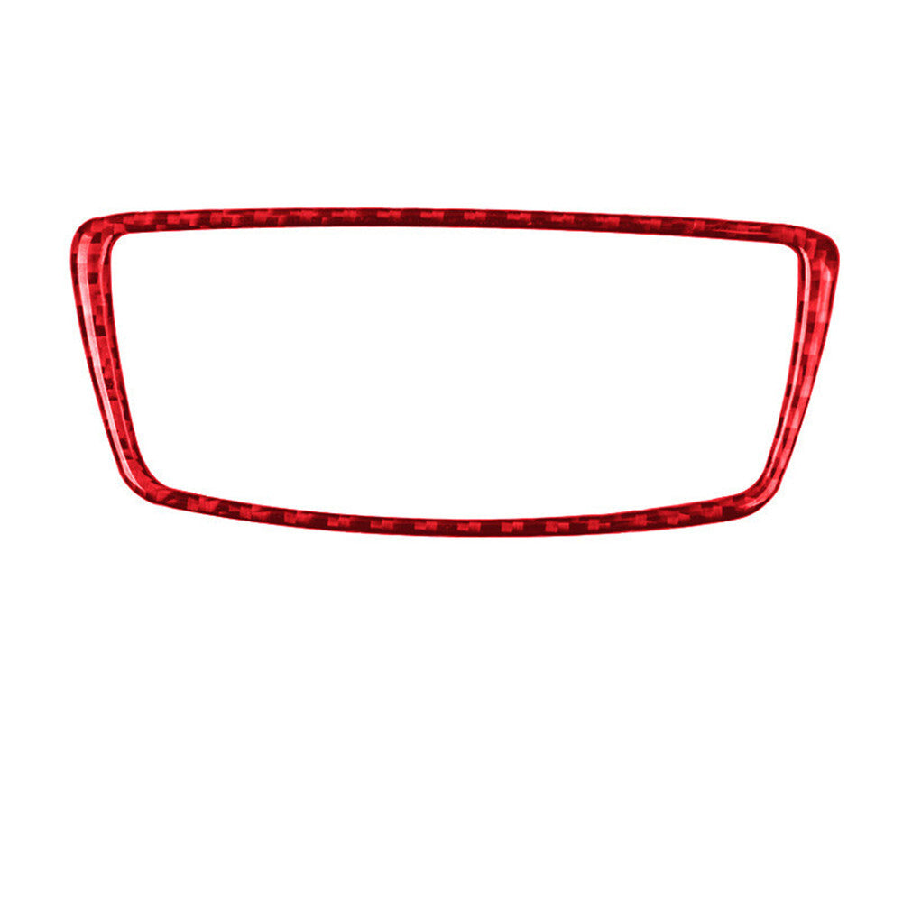 Red carbon fiber headlight switch button trim for BMW X1 F48 25i 2016-18
