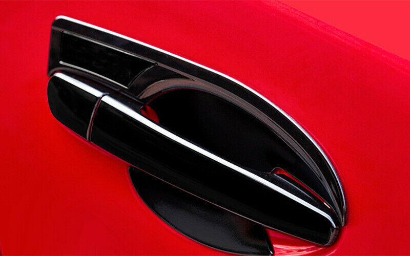 for Mazda 6 Atenza 2017-2019 Gloss Black W/ for Smart Door Handle Cover Trims Garnish