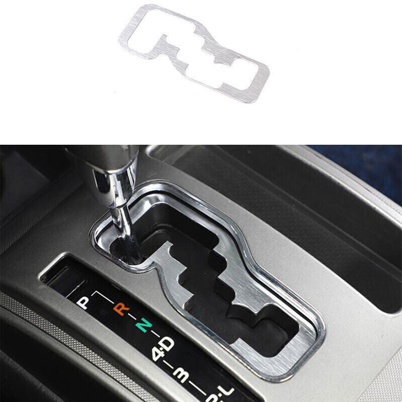 for Toyota Tacoma 2011-15 Silver Aluminum Central Console Gear Shift Panel Trim