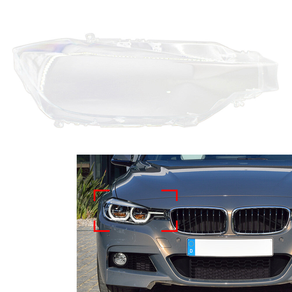 Transparent Front Headlight Lens Shell Cover for BMW 3 Series F30 F31 2012-15