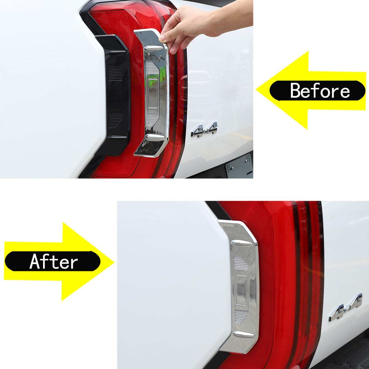 Glossy thin-film taillight side trim cover suitable for Toyota Tenderra 2022 - 23