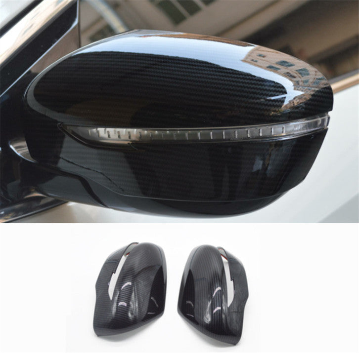 2X ABS Carbon Fiber Side Door Rearview Mirror Cover Trim for Nissan Murano 15-22