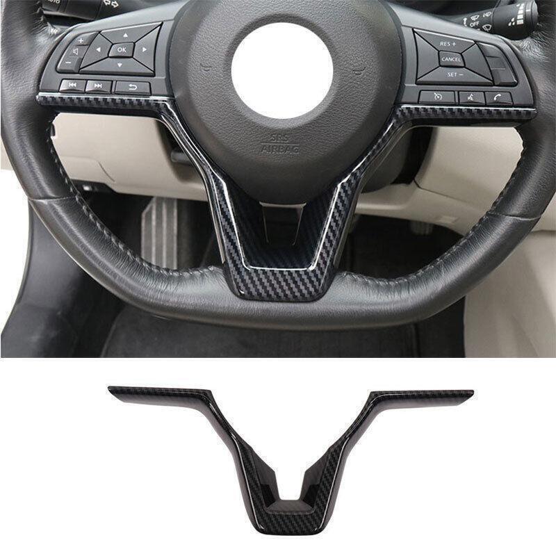 Steering Wheel Sheet Cover Trim for Nissan Altima/Teana 19-2022 ABS Carbon Fiber
