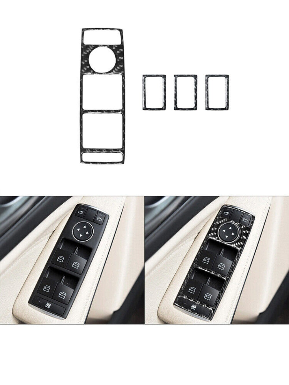 4x/set Window Buttons Trim Cover For CLA 2014-2018 /GLA 2015-2018 n