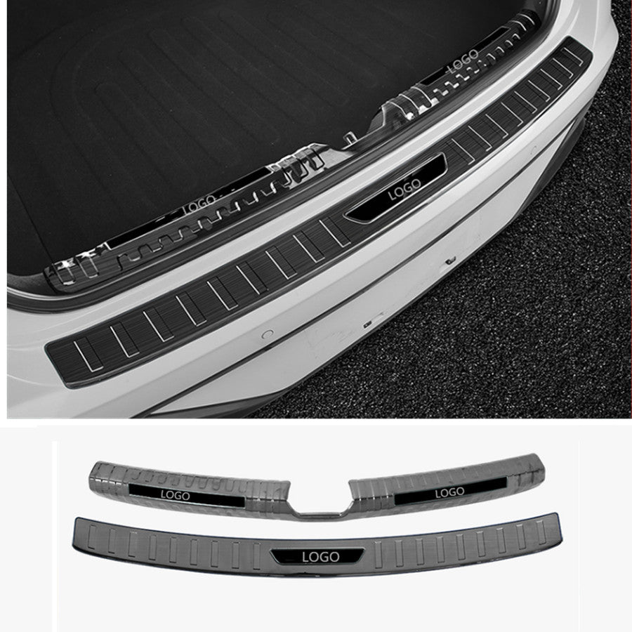 2x for Hyundai Sonata 2020-2023 Black Steel Rear Bumper Trunk Sill Guard Cover