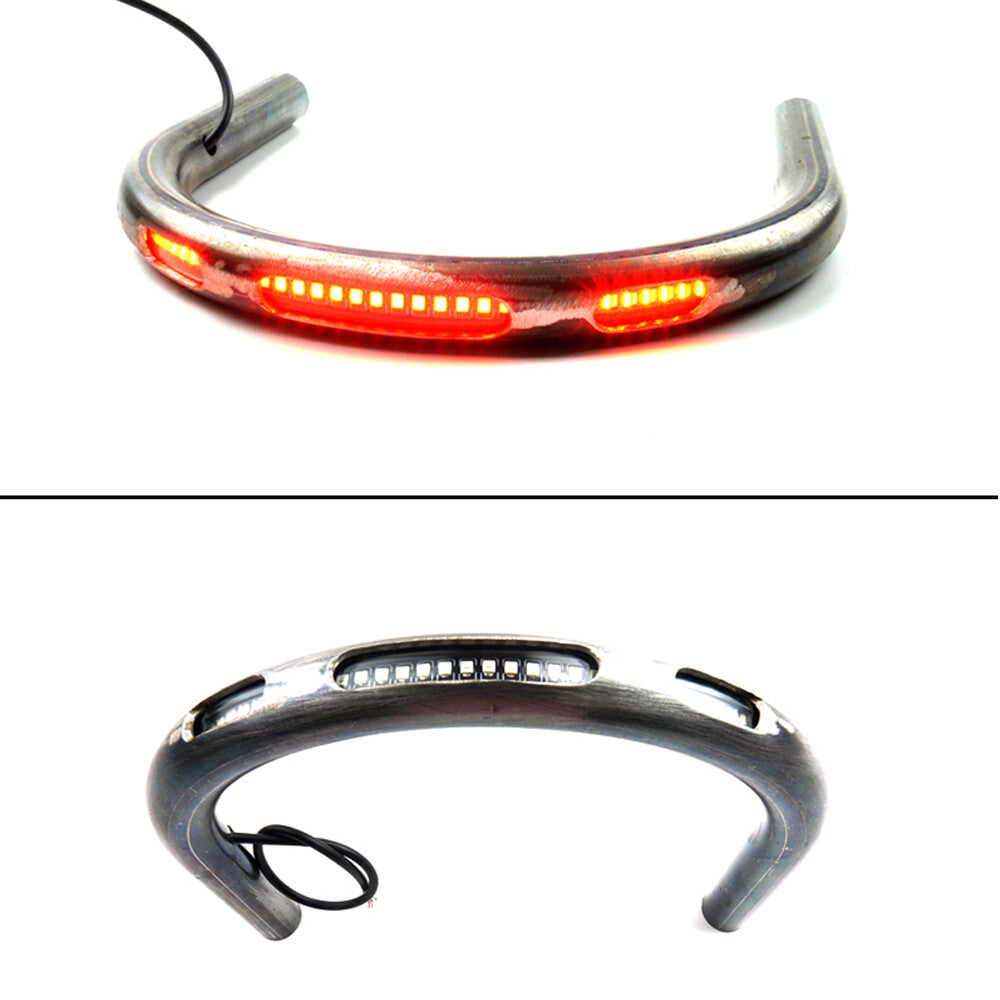 230mm motorcycle for seat frame collar with LED brake light and turn signal indicator - n