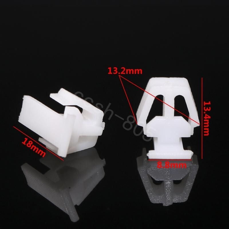 10 Pcs Car Exterior Door Bumpstrip Molding Trim Clips for Honda