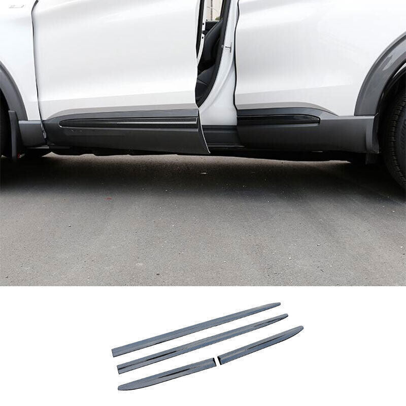 Side Door Body Guard Molding Cover Trims for Ford Explorer 2020-2023 Carbon ABS