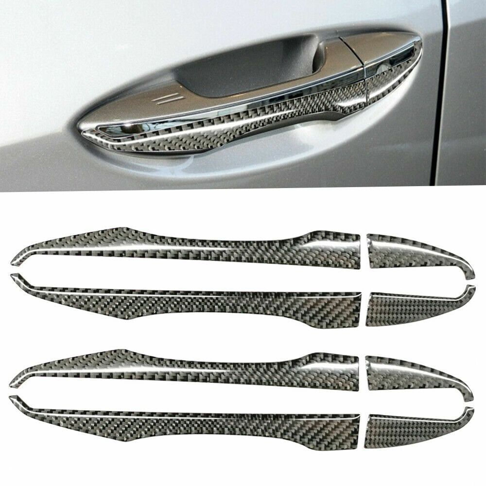 8Pcs Carbon Fiber Side Door Handle Panel Fit for Toyota for Corolla 2014-18