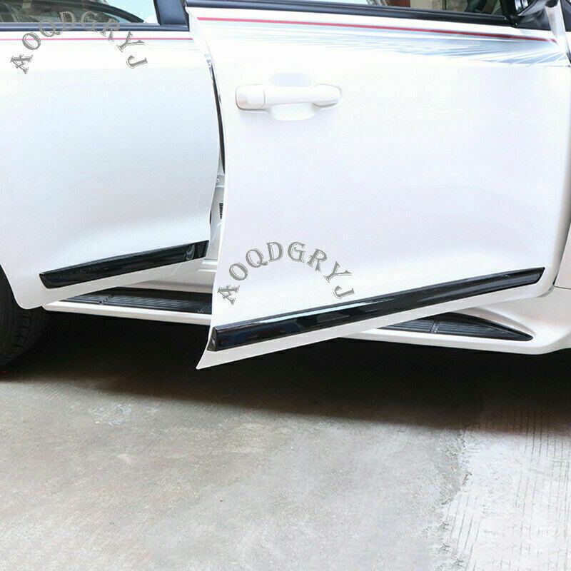 Glossy Black Side Panel Door Body Molding Trim for Land Cruiser 10-2021 B n
