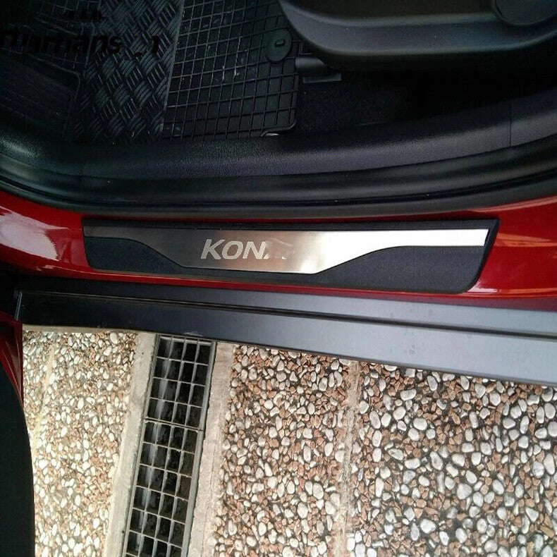 for Hyundai Kona 2018-2023 Door Sill Scuff Guard Mouldings Protector cover Trim