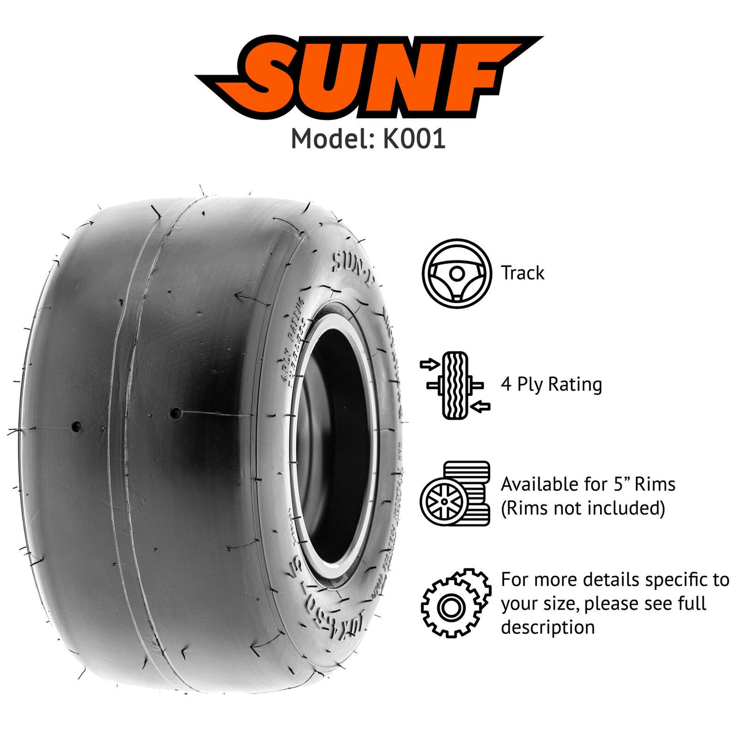 Go-Kart Wheels hub Tire slick tyres front  Rear 10X4.50-5 11x7.10-5
