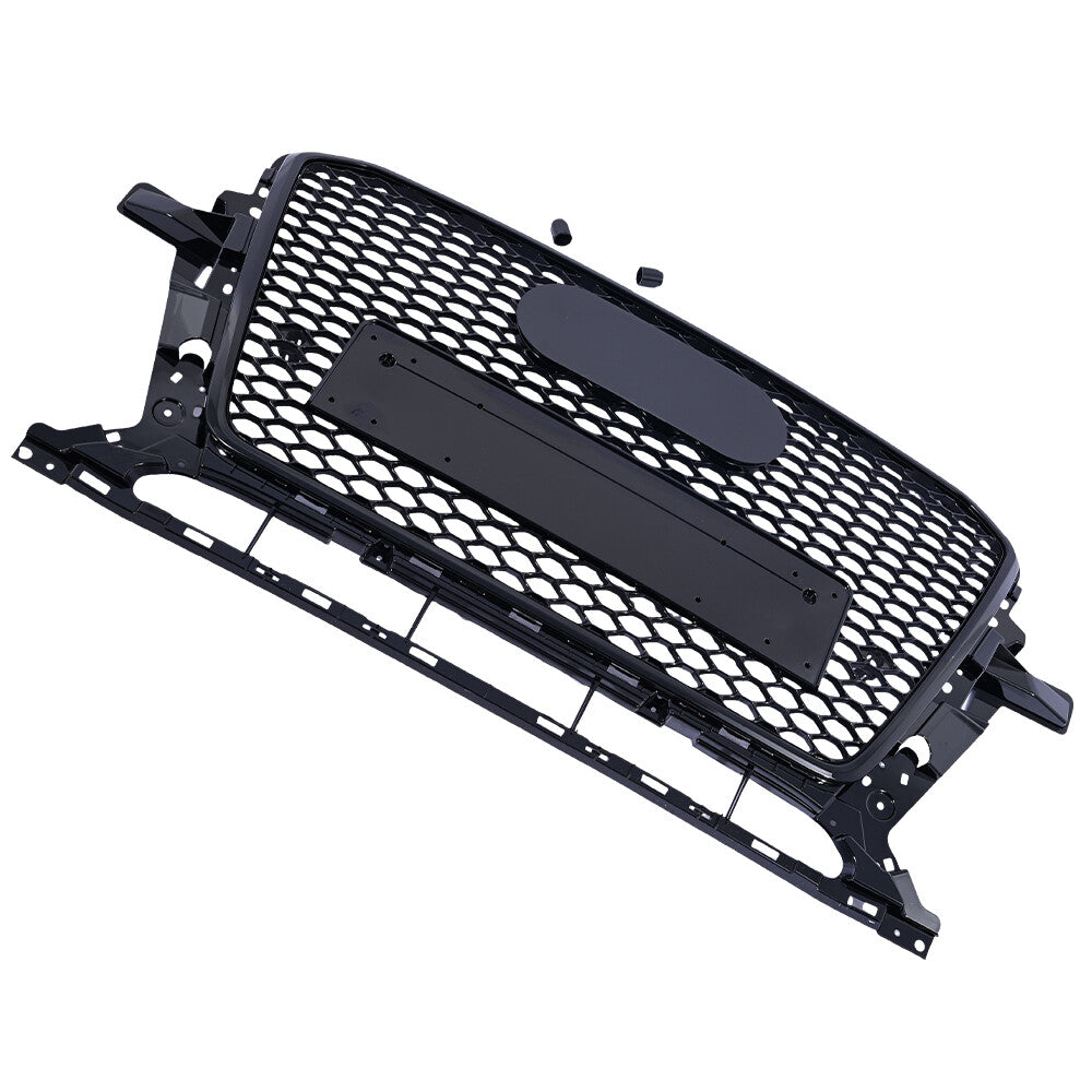 Front Upper Grill Grille Honeycomb Assembly Fits for Audi Q5 SQ5 2013-16 RSQ5 Style