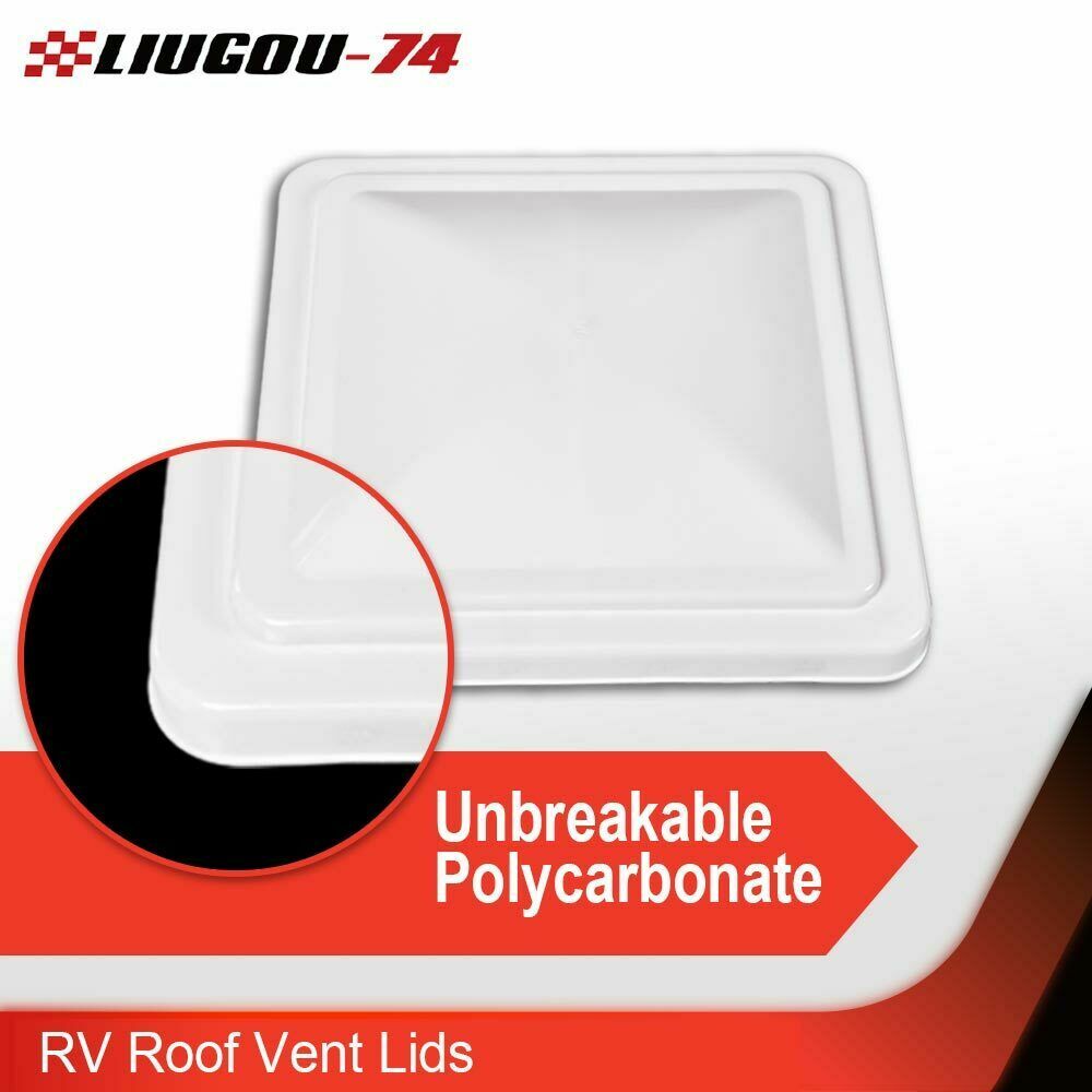 2-Pack White 14-inch x 14-inch Replacement Roof Ventilation Covers for Campervans and Trailers - Ventline Q