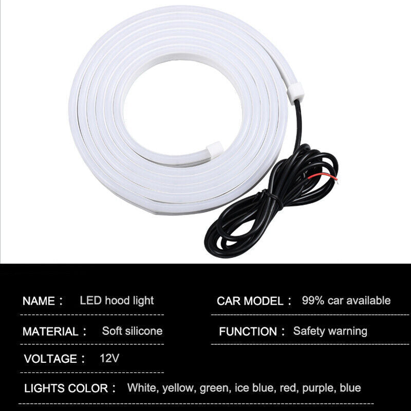 150cm Car DRL LED Light Strips for Hood Flexible Car Engine Cover