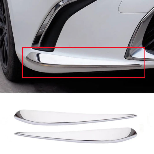 for Lexus ES250 350 2019-2023 Chrome Front Bumper Side Corner Spoiler Trim Guard