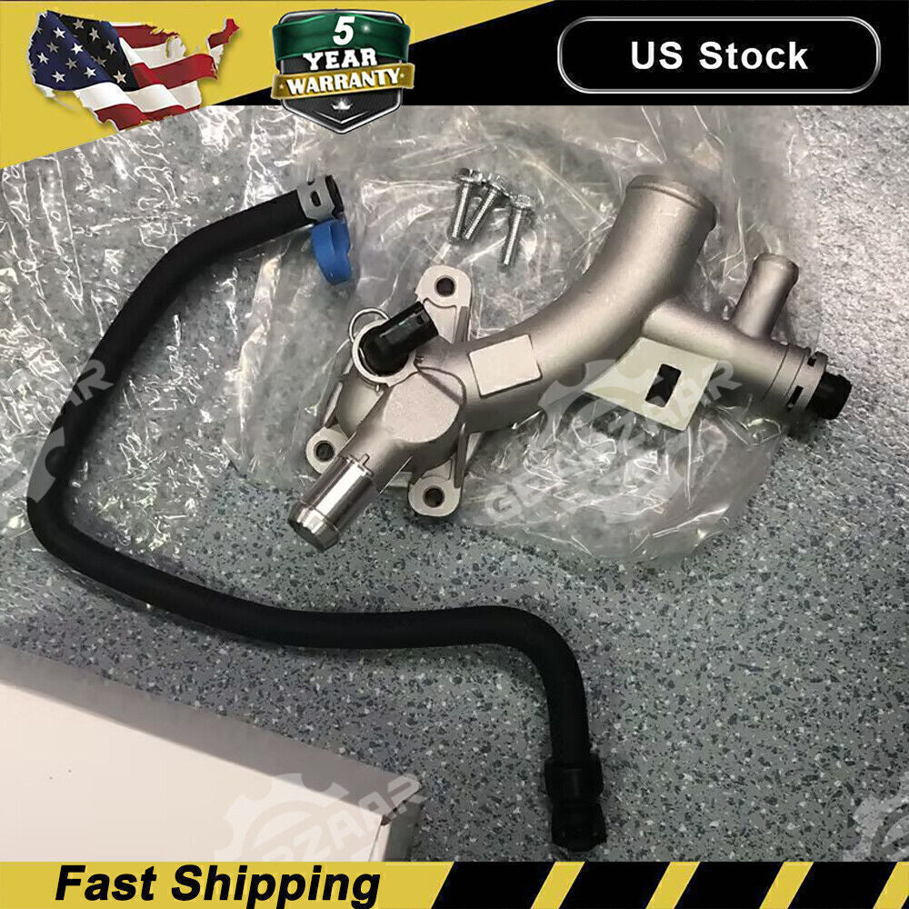 Engine Coolant Water Outlet w/Hose for 2012-2020 for Chevy Trax Sonic 2011-16 for Cruze