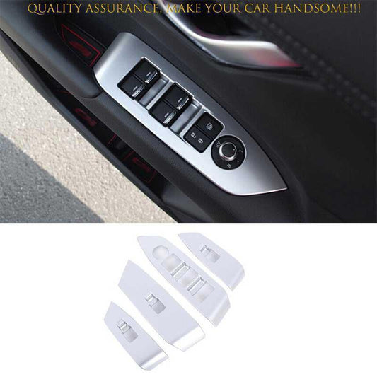 for Mazda CX-5 17-2024 Matte Silver Inner Window Lift Lock Switch Panel Trim 4X