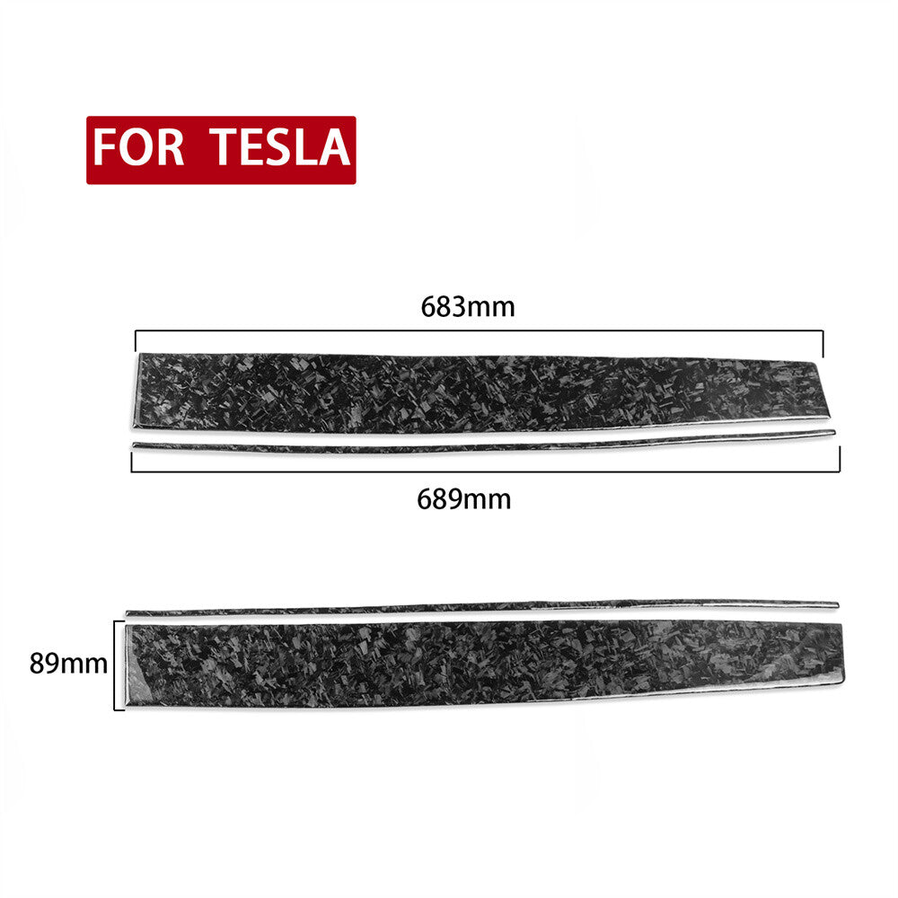 for Tesla Model 3 /Y 2017-22 Forged Carbon Dashboard Central Control Panel Cover