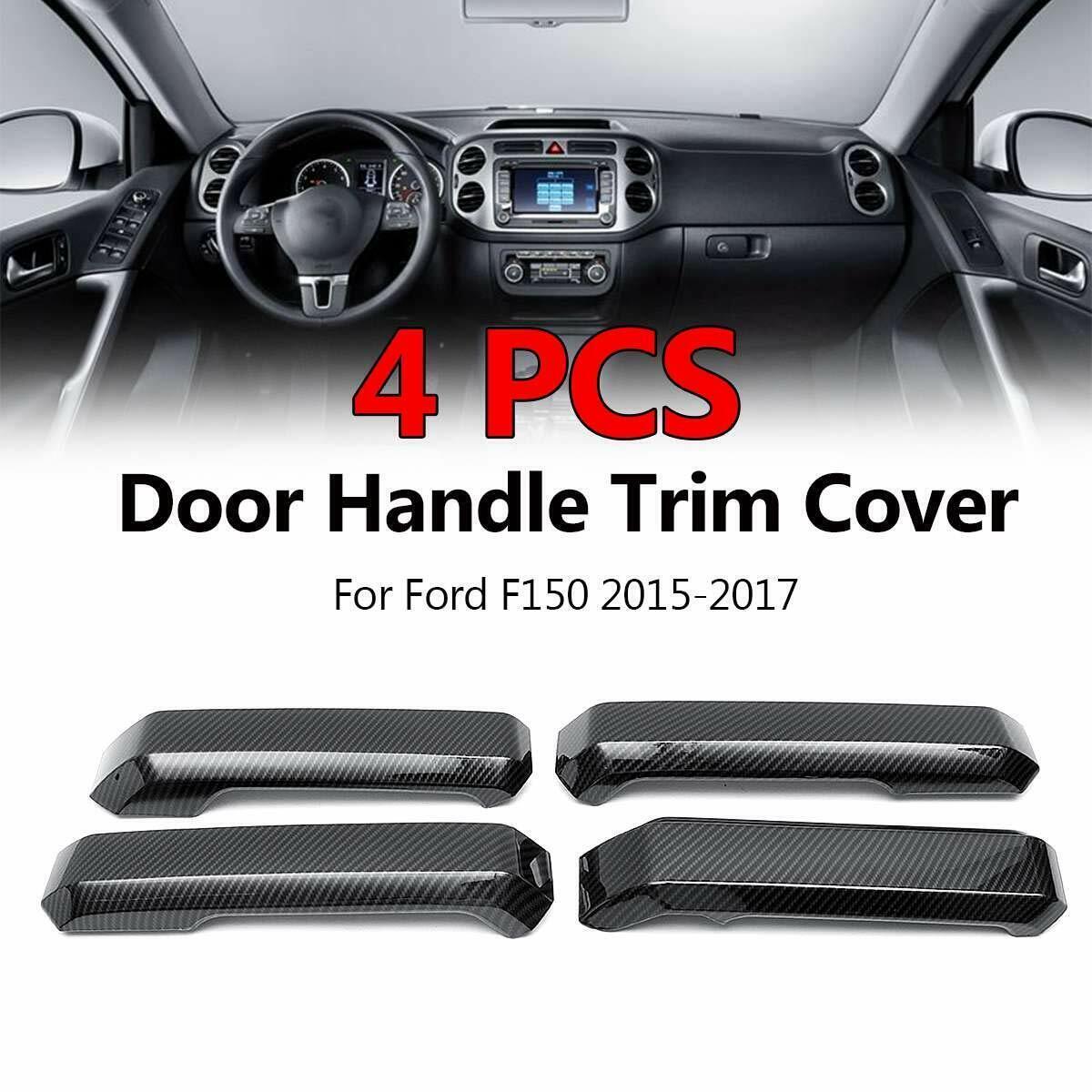 4Pcs Carbon Fiber Interior Inner Door Handle Cover Trim for Ford F150 2015-2020