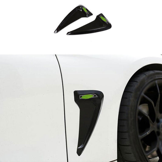 for BMW 5 Series G30 2018-23 ABS Black Side Body Vent Fender Flank Cover Trim 2P