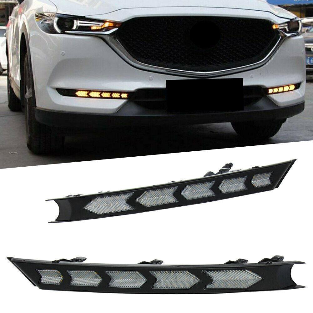 2x LED Daytime Running Lights DRL for Mazda CX-5 2017-2020 2019 2018