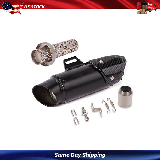 Motorcycle Exhaust Insert Muffler 51mm Tail Tip Vent Pipe Baffle Silencer