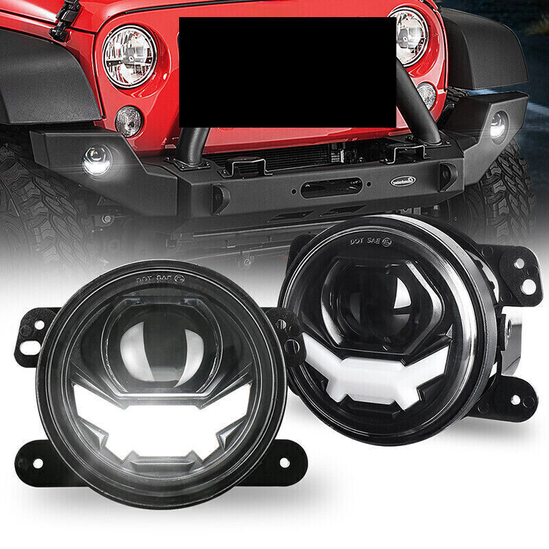 for Jeep for Wrangler JK Pair 4Inch LED Laser Fog Lights Front Bumper Driving Lamps