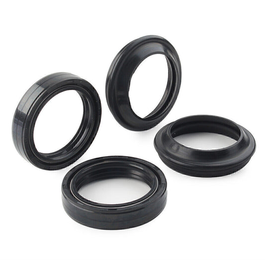 4PCS Front Fork Damper Shock Absorber Fork Oil Seals Dust Seals for Motorcycle Q