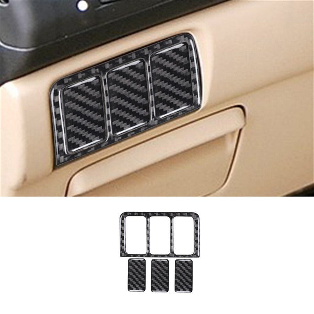 Red Carbon Fiber Climate Control Console Cover Sticker For Fiesta 2011-2015 v