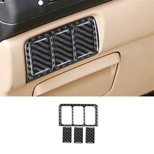 Red Carbon Fiber Climate Control Console Cover Sticker For Fiesta 2011-2015 v