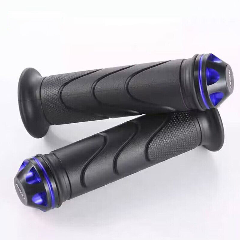 7/8 Durable Motorcycle Sports Bike Aluminum Handlebar Rubber Hand Grip 1 Pair v