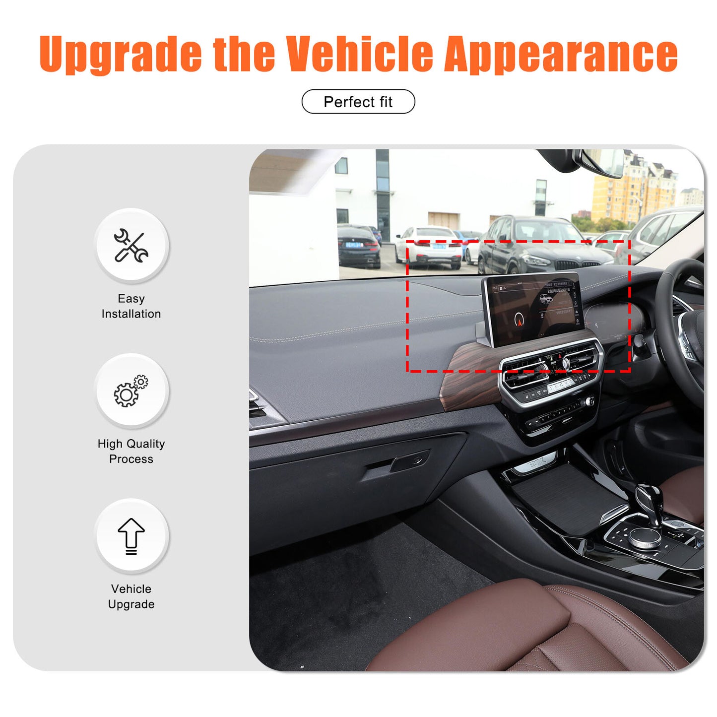 Car navigation screen rear storage box bracket tray suitable for X3, X4, and iX3 2022-2023 n