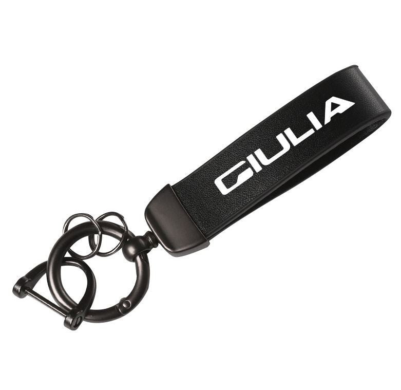 Car Key Chain Key Ring Black Silver Horseshoe Buckle Accessory for Audi A6- v