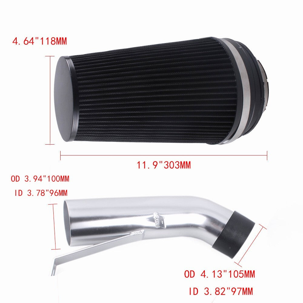 New 4 Heat Shield Cold Air Intake+Filter Fit For 99-06 for Chevy V8 4.8L/5.3L/6.0L