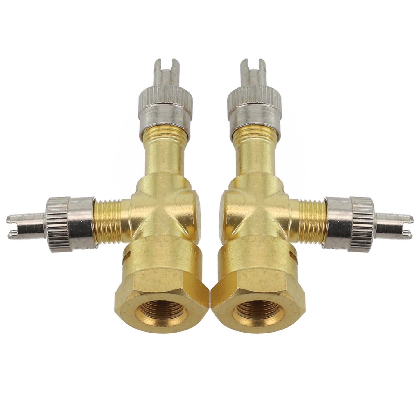 2pcs TPMS Valve Tee Adapter 3-way Pure For Motorcycles For Automobiles Car v