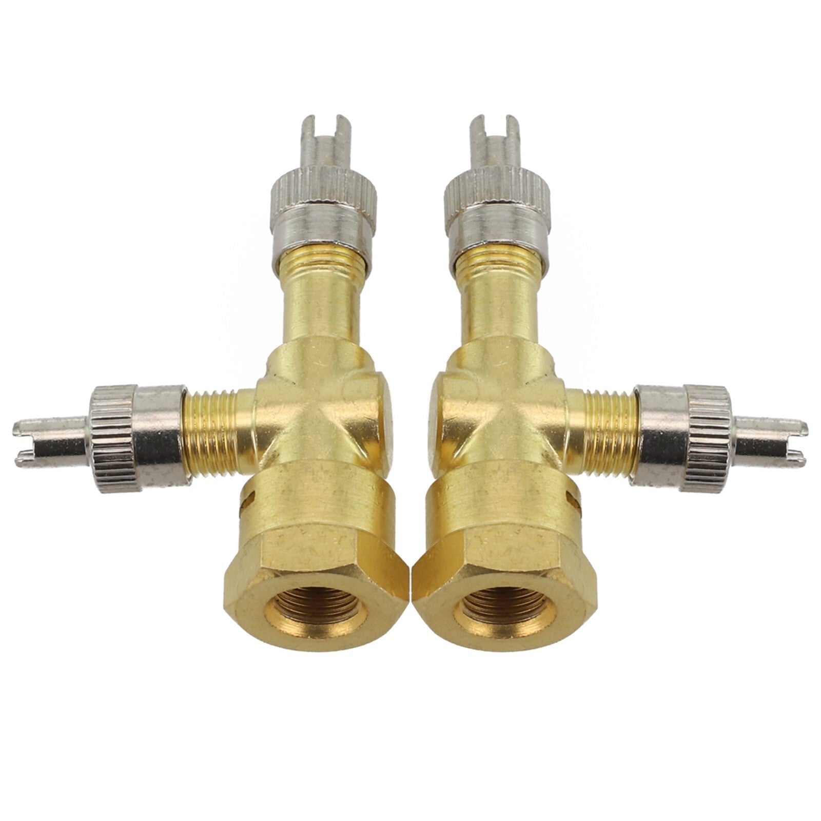 2pcs TPMS Valve Tee Adapter 3-way Pure For Motorcycles For Automobiles Car v