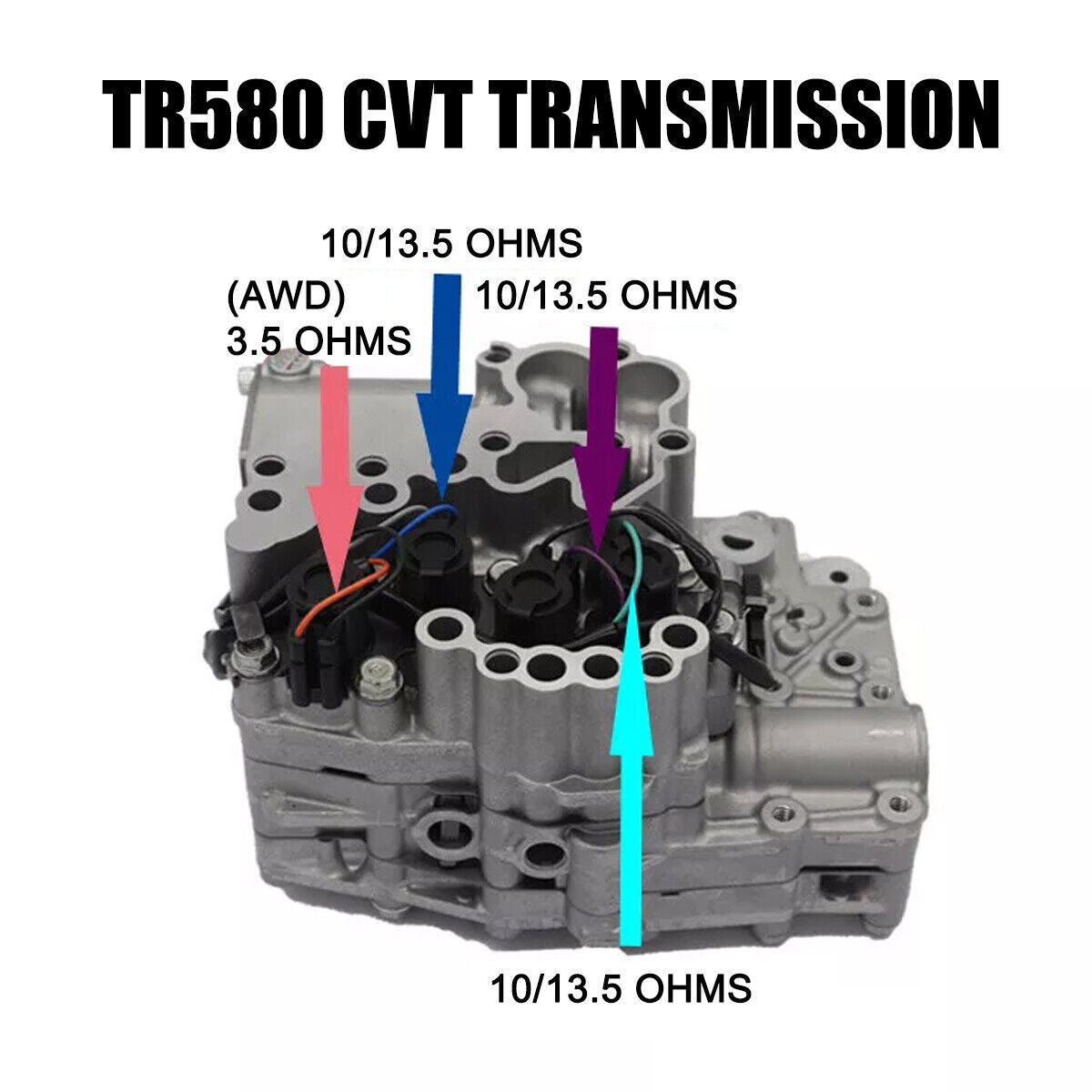 4x for Subaru TR580 690 Torque Converter AWD Pressure Control & Lock-Up Solenoid
