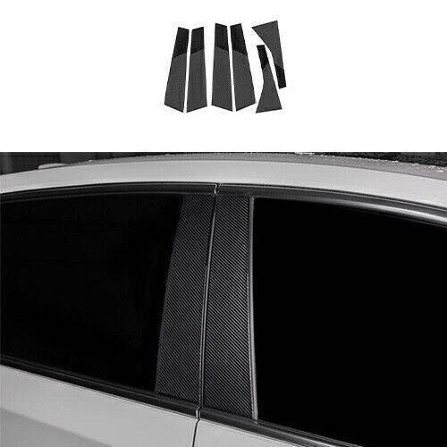 for Cadillac CT6 16-2023 Carbon Fiber Pillar Post Door Window Molding Strip Trim