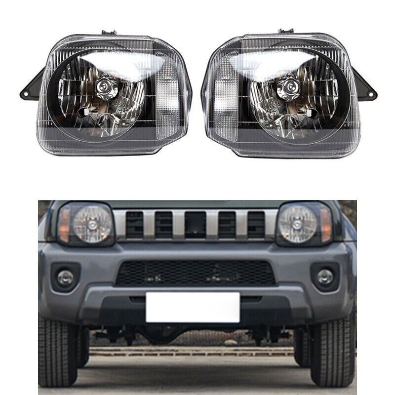 2pcs Front Headlight Fit for Suzuki for Jimny FJ JB23 JB33 JB43 JB53 LHD 1998-2018