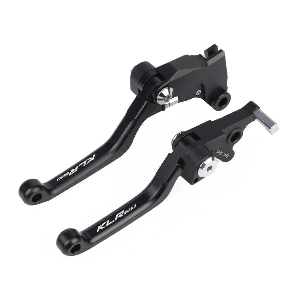 CNC KLR LOGO Black Hand Pivot Brake/Clutch Levers for KAWASAKI KLR 650 2008-2024 Q