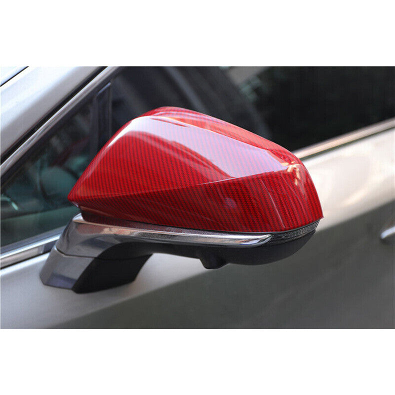 for Lexus NX200t 300h 2015-2021 Red Carbon Fiber Rear View Mirror Cover Trim cap