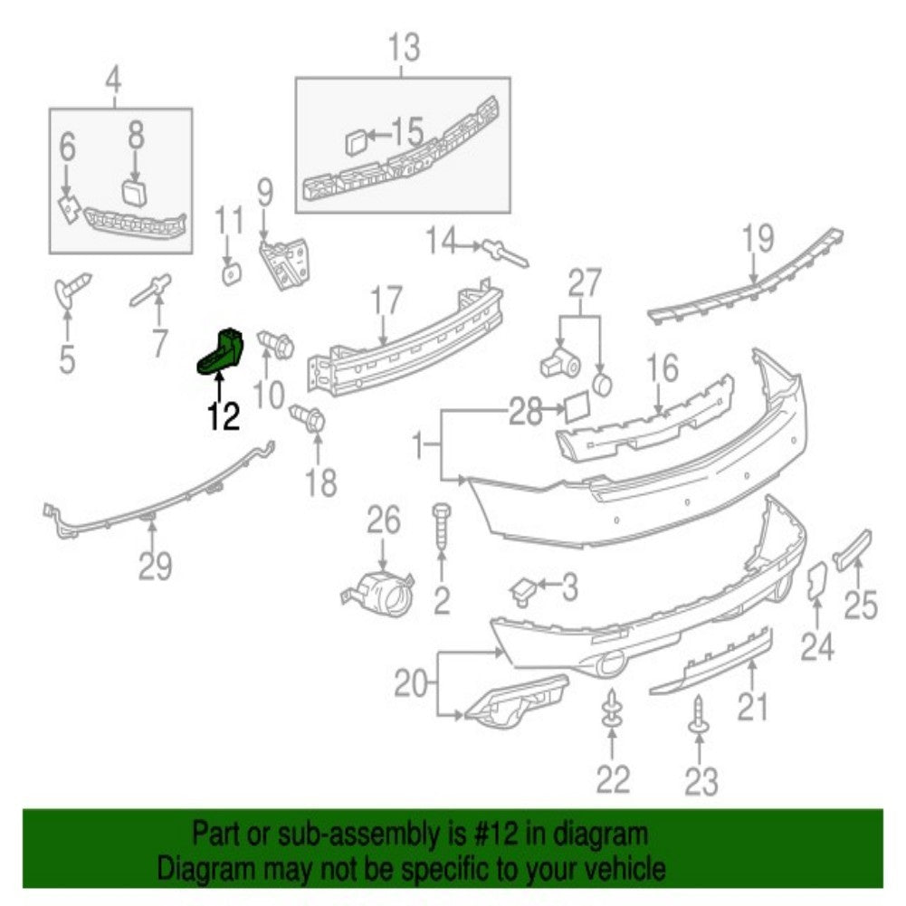Bracket-Rear Lower Fascia for GM SRX 10-16 Q