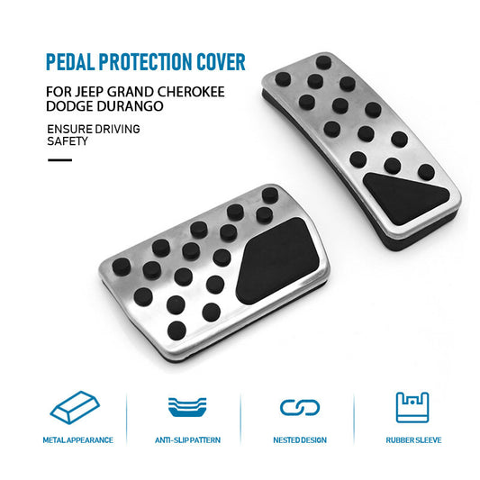 Non-Slip Automatic Gas Brake Foot Pedal Pad Cover for Jeep Grand Cherokee2011-18