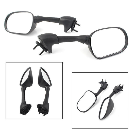 Rearview Mirror Motorcycle fit for Yamaha YZF R6 2001 2002 Black ABS Plastic Shell Q