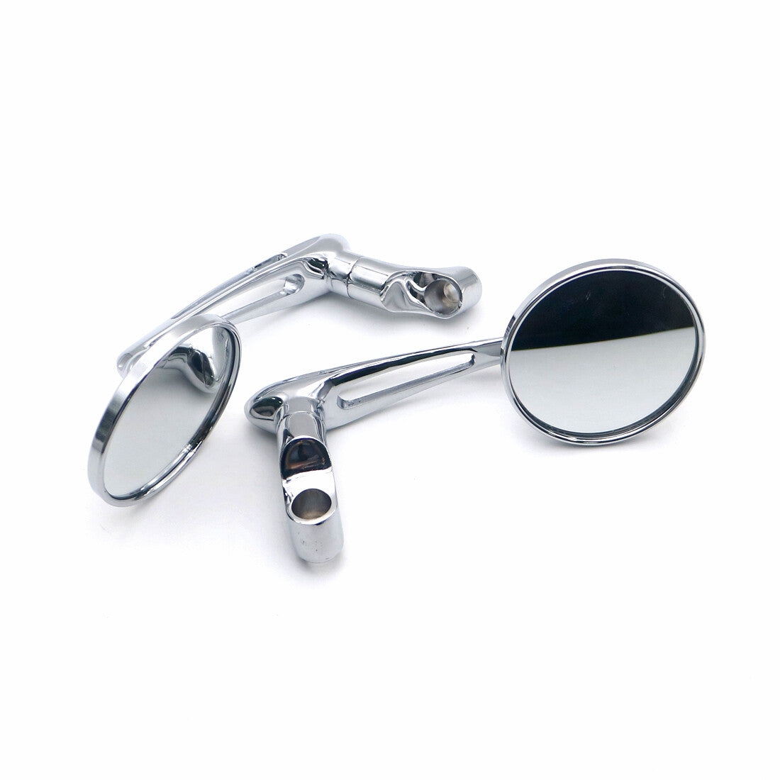 Chrome Retro L-bar Round Rearview Side Mirror for Honda GN125 Cafe Racer Custom Q
