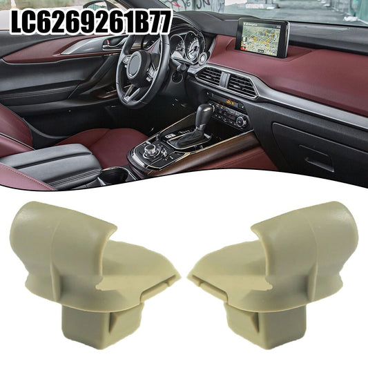 2pcs Car Beige Sun Visor Clip LC6269261B77 for Mazda 3 5 6 CX-7 CX-9 RX-8 v