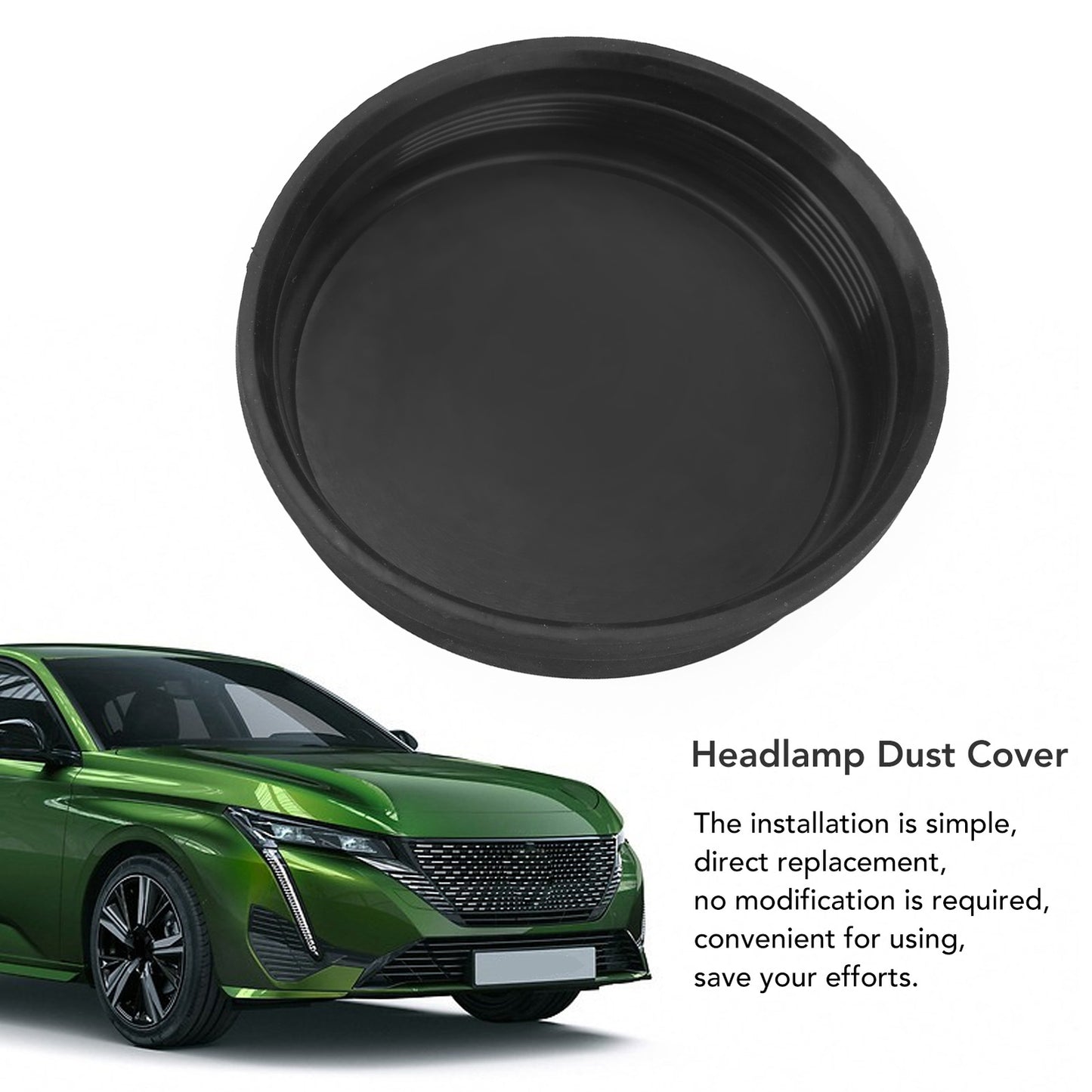 Car Auto Headlight Dust Cover 1609015380 Headlamp Dust Cap For 301 307